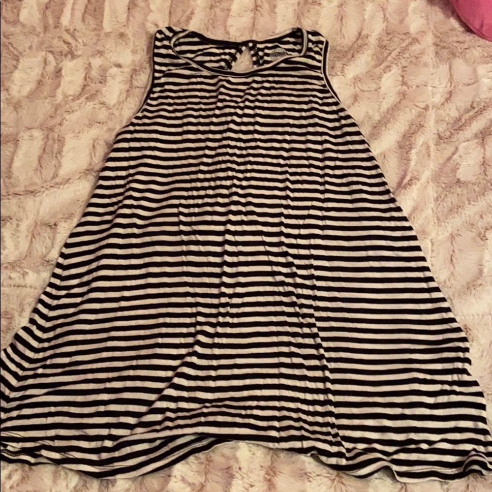 Black and white striped tank top